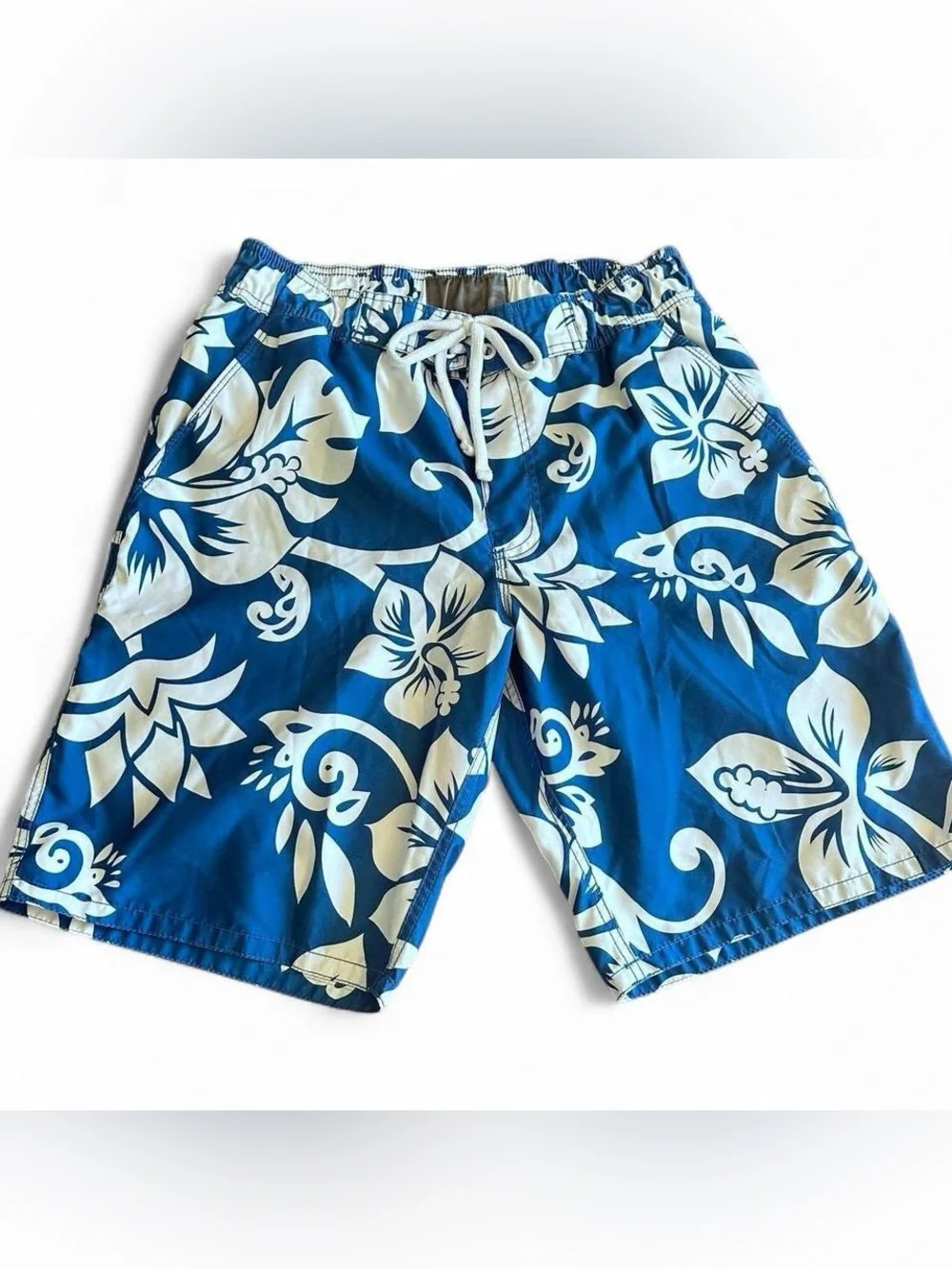 🎁5 FOR $50 SALE🎁 Men’s Blue & White Hawaiian Swim Board Shorts